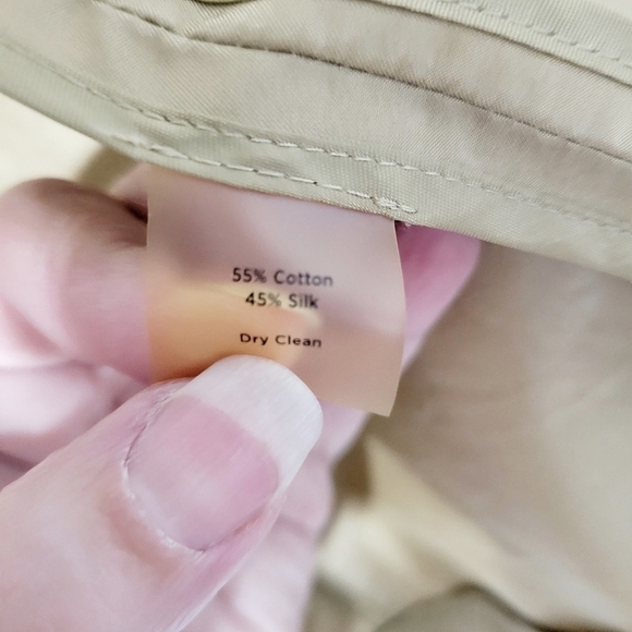 Talbots Tan Button Up Trench Jacket Size 16P - Picture 11 of 11